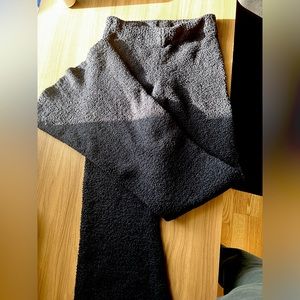 Size small navy fuzzy flare pants, Nue garage